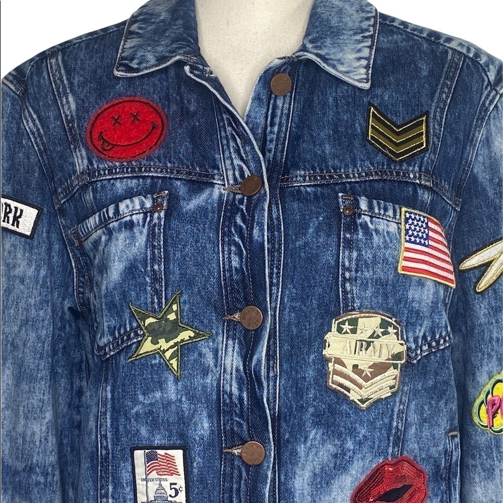 William Rast Founded by Justin Timberlake and Trace Ayala Denim Patches Jacket - Picture 7 of 12